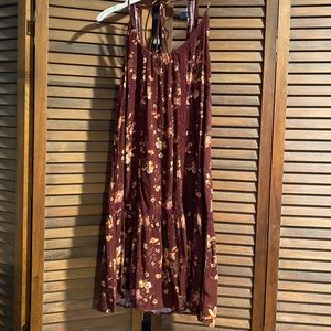 American Eagle maroon/floral dress